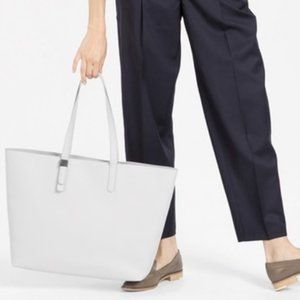 Everlane Petra Leather Market Tote Gesso Clay work travel Italian adjustable